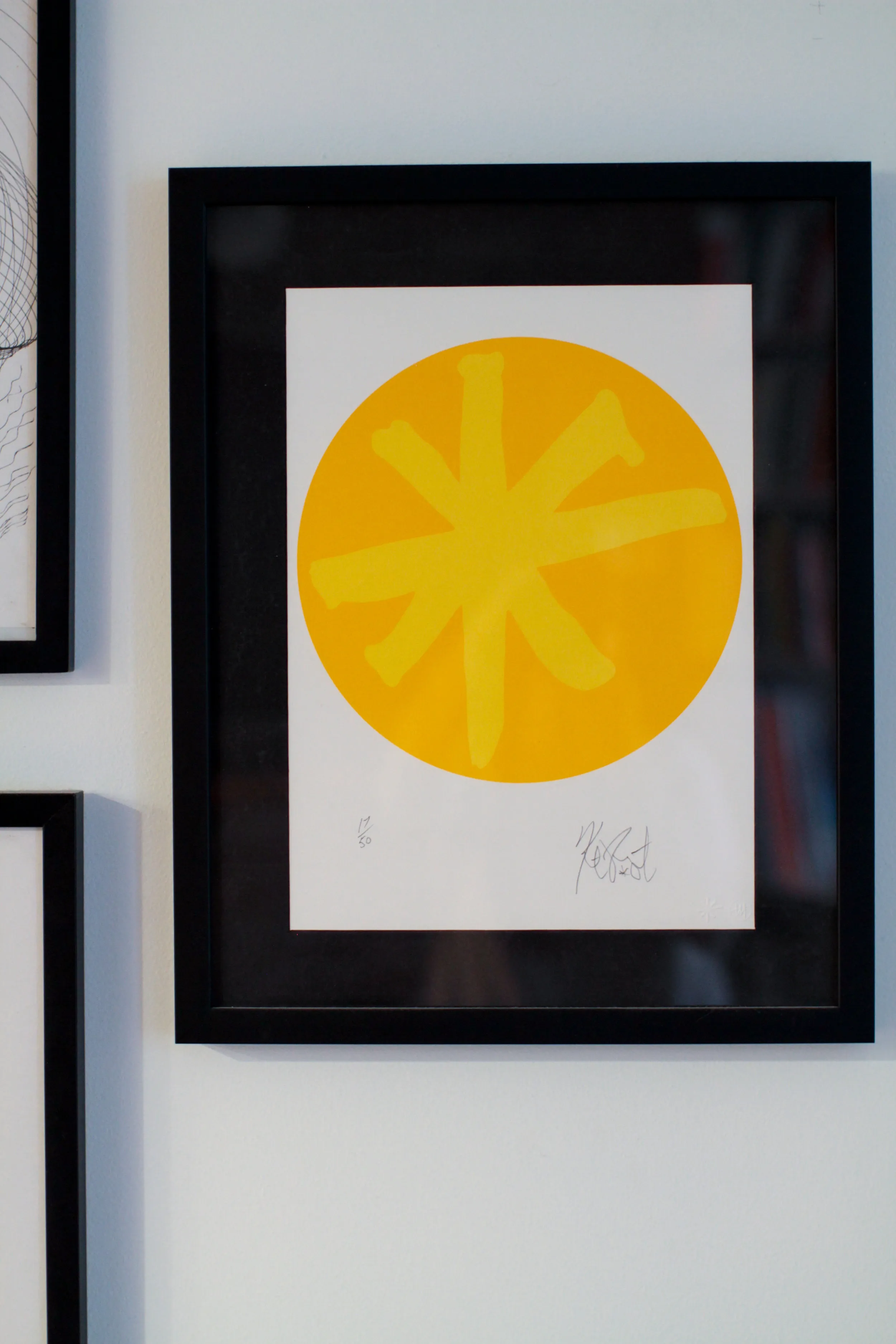 Yellow Portal , Kurt Vonnegut, silkscreen print by Joe Petro III, Print No. 17 of 50, signed 2006.