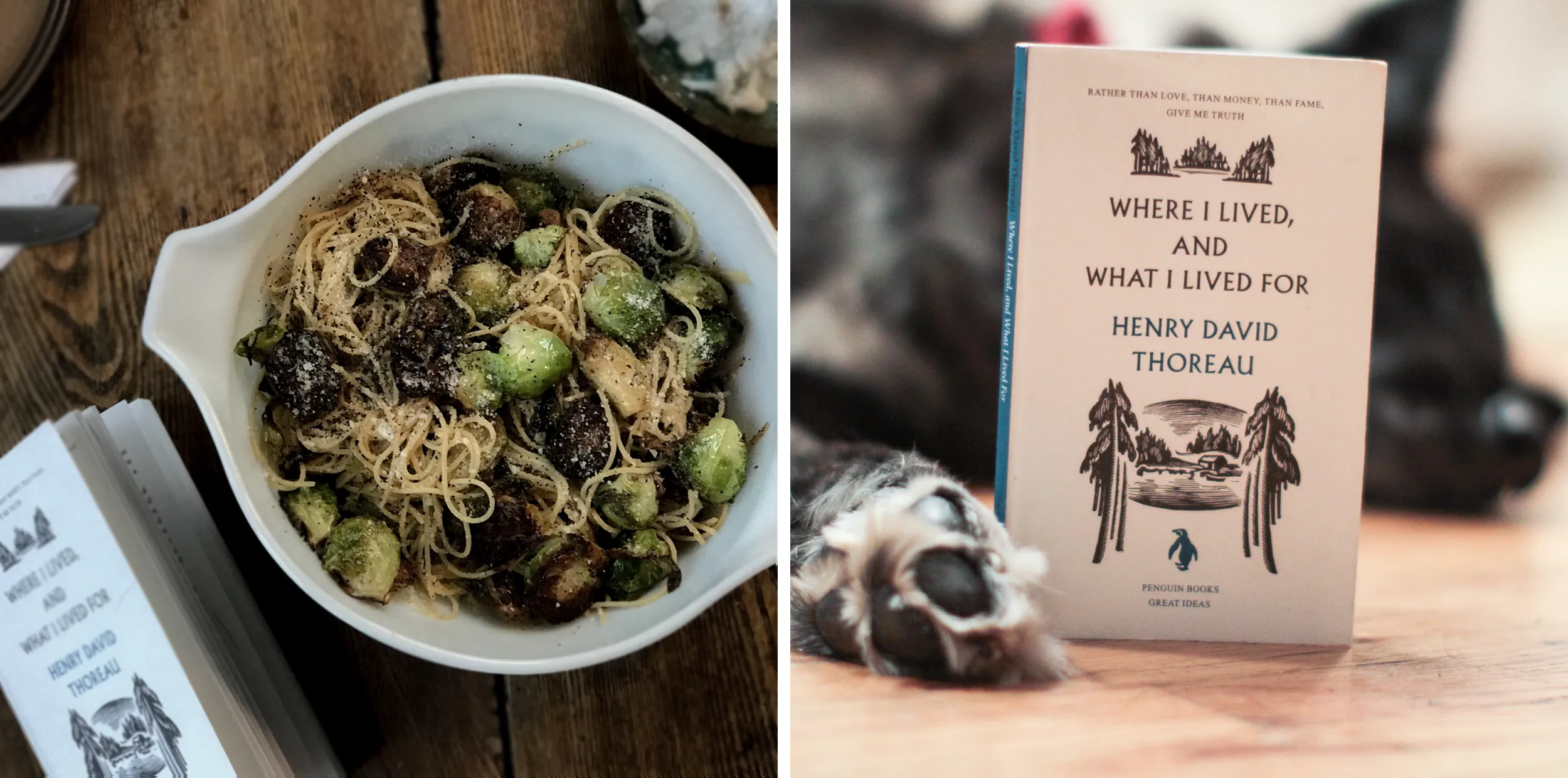 Spaghetti with Caramelized Brussels Sprouts